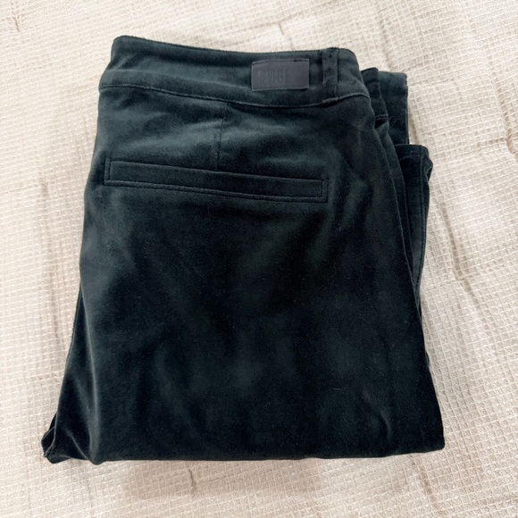 PAIGE Dark Gray Blue Velvet Flare Pants Size 26 - Picture 6 of 9